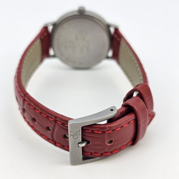 Calvin Klein Women\'s Watch 31MM Swiss‎ Made New Red Leather Bands New Battery main image 8